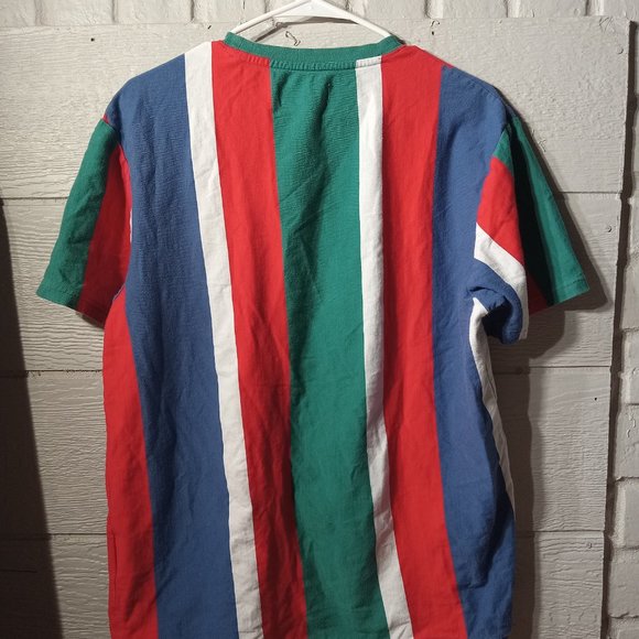 Vintage Karl Kani Embroidered Logo Vertical Stripe T-shirt - Picture 4 of 4